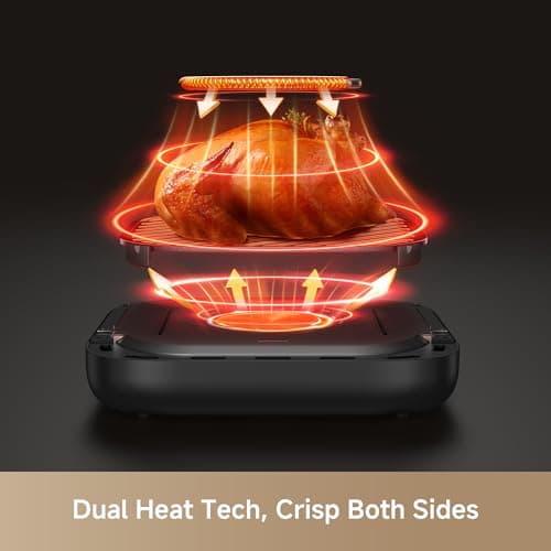 MOVA FD10s Pro Air Fryer with Dual HeatSync System, 360° Hot Poly-Air, Ceramic Coating and Metal Interior, Large 6L Capacity, Precise Control from 40°C to 230°C, 12 Recipes — view 2