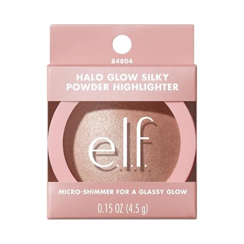 e.l.f. Halo Glow Silky Powder Highlighter, Long-Lasting Luminous Face Finish, Cake-Resistant With Micro-Shimmer, Vegan & Cruelty-Free, Blush Money — view 8