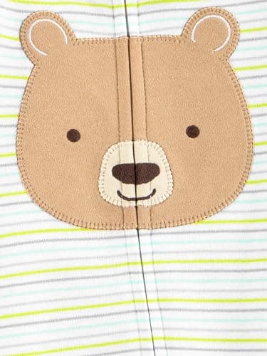 Simple Joys by Carter's Baby Neutral 2-Pack Cotton Footed Sleep and Play, Bear Hugs, Newborn — view 3