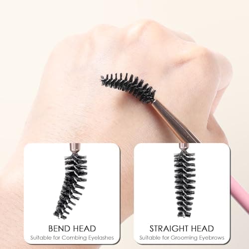 KINGMAS 3 Head Eyebrow Eyelash Shaper Comb Spoolie Brush Grooming Tool — view 2