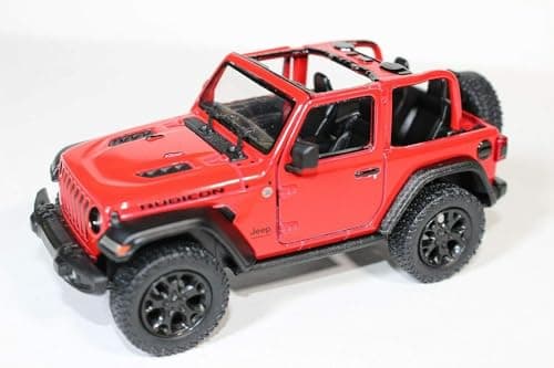 KiNSMART - Jeep Wrangler Rubicon Off Road 4x4 5 inch 1:34 Scale Die Cast Model Replica Toy Car (Red Opentop) — view 7