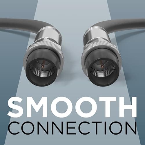 THE CIMPLE CO 125' Feet, Black RG6 Coaxial Cable with Rubber booted - Weather Proof Indoor/Outdoor Rated Connectors, F81 / RF, Digital Coax for CATV, Antenna, Internet, Satellite, and More — view 5