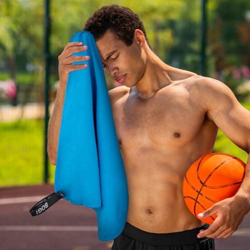 BOGI Microfiber Travel Sports Towel-Quick Dry Towel, Soft Lightweight Microfiber Camping Towel Absorbent Compact Travel Towel for Camping Gym Beach Bath Yoga Swimming Backpacking (M:40''x20''-Nblue) — view 6