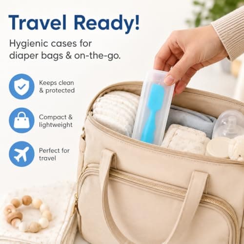 4 Pack Diaper Cream Spatula with 3 Case,Baby Butt Spatula Cream Applicator