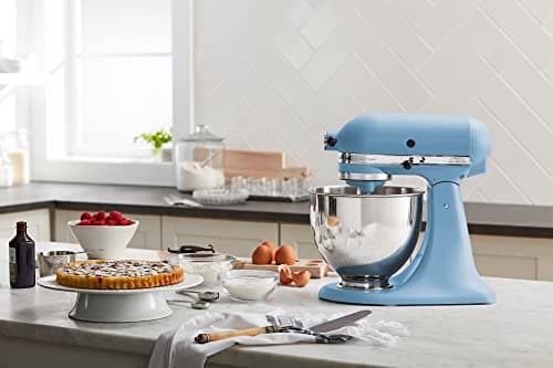 KitchenAid Artisan Series 5 Quart Tilt Head Stand Mixer with Pouring Shield KSM150PS, Blue Velvet — view 2