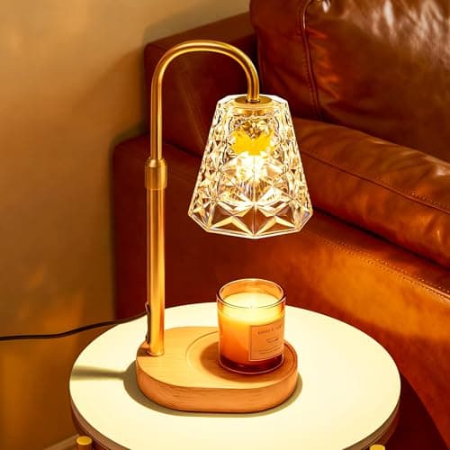 SyncGlow Candle Warmer Lamp with Timer, Birthday Gifts for Women Mom, House Warming Gifts New Home, Wax Melt Warmer for Scented Jar, Home Decor - Black