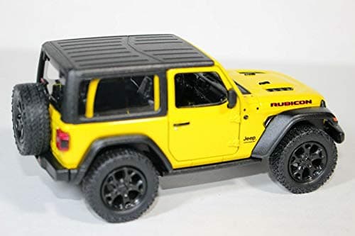 KiNSMART - Jeep Wrangler Rubicon Off Road 4x4 5 inch 1:34 Scale Die Cast Model Replica Toy Car (Yellow Hardtop) — view 2