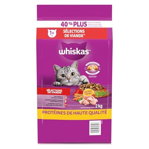 WHISKAS Meaty Selections Adult Dry Cat Food With Real Chicken, 2kg bag — view 8