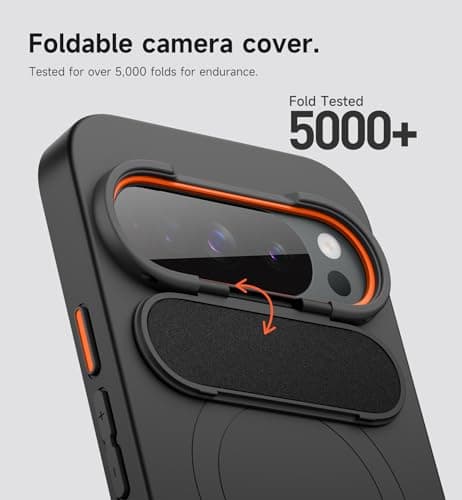 SURITCH for Google Pixel 10 Pro XL Phone Case, Compatible with MagSafe, Protective Cover with Camera Cover & Adjustable Metal Kickstand for Pixel 10 Pro XL 2025 -Black — view 3
