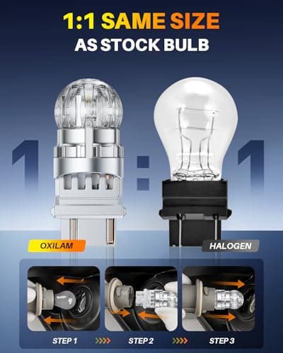 OXILAM 3157 LED Bulb White Reverse Lights, Super Bright 3156 3056 3057 4057 4157 3047 3457 4114 LED Bulb for Backup Light, Tail Light, Brake DRL Turn Signal Parking Light Bulbs, Pack of 2 — view 4