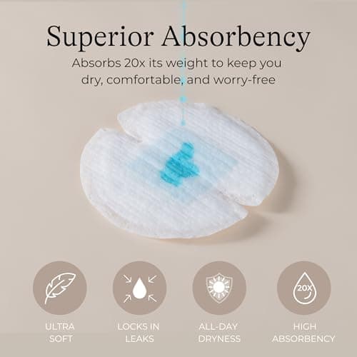 Lansinoh Stay Dry Disposable Nursing Pads, Soft and Super Absorbent Breast Pads, Breastfeeding Essentials for Moms, 100 Count — view 2