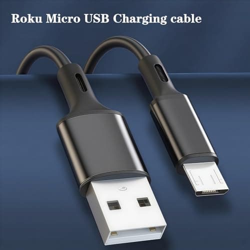 Micro USB Cable for Roku Power Cord Replacement 5V2A Charging Cube USB Plug Adapter MicroUSB Charger Compatible Roku Streaming Stick 3500/3600/3800/Express/Express+ 4K 3940R/Premiere For Charging Only — view 5