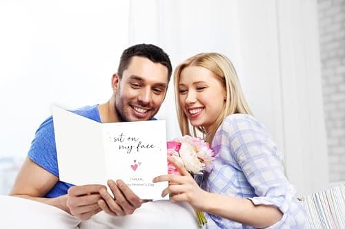 LIJUGITF Funny Mother's Day Card for Wife, Naughty Mothers Day Card Gift from Husband, Humorous Greeting Cards with Envelope, Hilarious Gifts Cards for Wife Girlfriend Fiancee — view 3