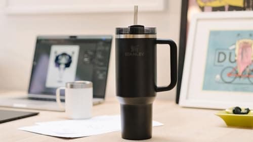 STANLEY Quencher H2.0 Tumbler with Handle and Straw 40 oz | Flowstate 3-Position Lid | Cup Holder Compatible for Travel | Insulated Stainless Steel Cup | BPA-Free | Black 2.0 — view 5