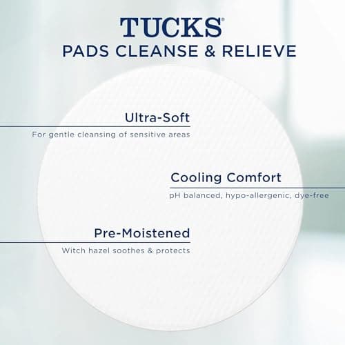 TUCKS Medicated Cooling Pads, 100 Count – Hemorrhoid Pads with Witch Hazel, Cleanses Sensitive Areas, Protects from Irritation, Hemorrhoid Treatment, Medicated Pads Used by Hospitals — view 8