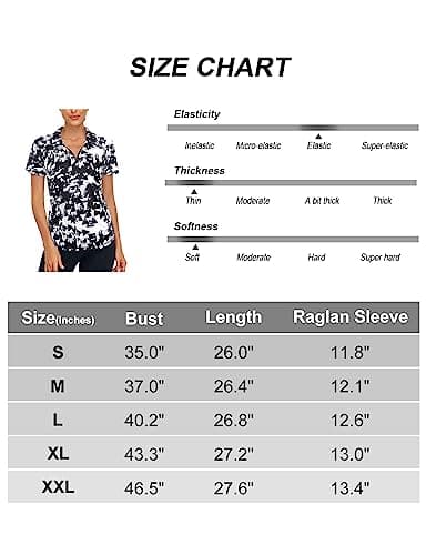Luranee Women's Short Sleeve Moisture Wicking Athletic Shirts Quarter Zip Pullover Geometry Black 2XL — view 3