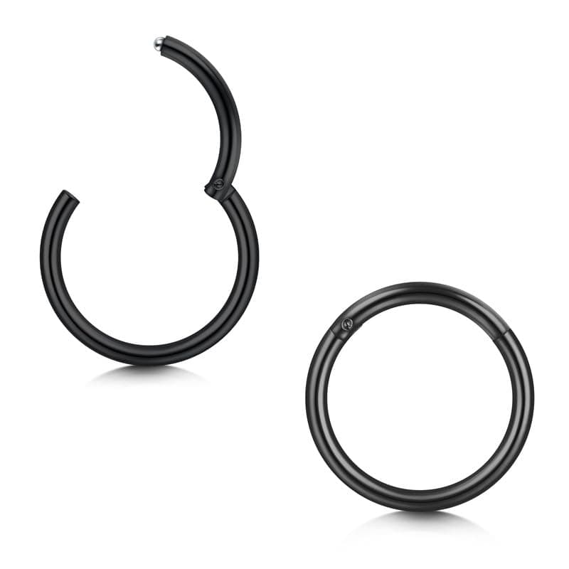 Longita 18G Hinged Clicker Segment Nariz Aros Anillos Acero Inoxidable Hombre Mujer Septum Labio Oreja Tragus Cartilage Helix Conch Piercing Joyería 3 Piezas