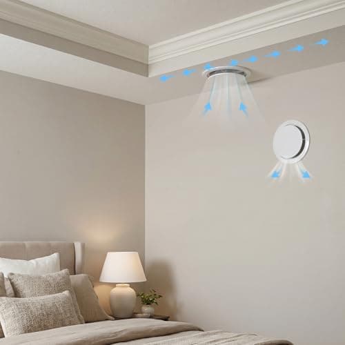 Cididu 6 Inch Round Vent Cover with Spring and Mesh Screen, ABS Adjustable Air Soffit Vent for Ceiling, Ceiling Diffuser for Bathroom, Kitchen HVAC Exhaust Duct, 5.75" Opening — view 4