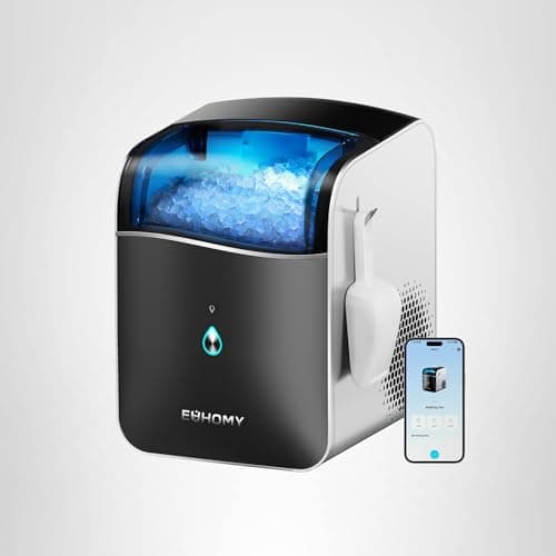 EUHOMY Smart Nugget Ice Maker Countertop, Pebble Ice Maker Machine with APP/Alexa Control, 40lbs/24H, Ready in 7 Mins, Self-Cleaning, Portable Sonic Ice Makers with Hanging Ice Scoop for Home/Office — view 9