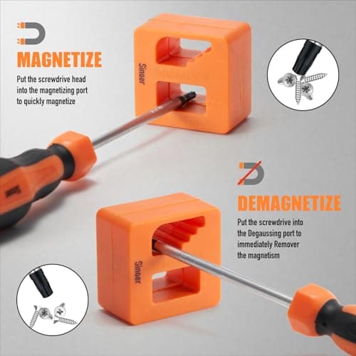 Sinoer Magnetic Screwdrivers Set,Precision Screwdriver Kit, Includes Slotted, Phillips, Torx, Hex, Square, Pozidriv Tools with Case,for Home Improvement & DIY Craft- 70-Piece — view 4