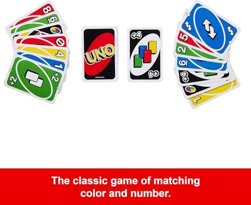 Mattel Games UNO Card Game for Kid, Adult & Family Nights & Parties, Travel & Vacations, Color Blind Accessible & Customizable Deck (Amazon Exclusive) — view 3