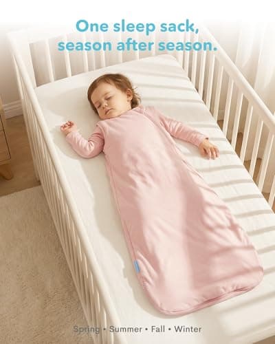 BambooSnug Soft Breathable Sleep Sack 6-12-18 Months, 1.0 TOG Bamboo Viscose Wearable Blanket Baby, Baby Sleeping Bag with 2-Way Zipper, Slate — view 3