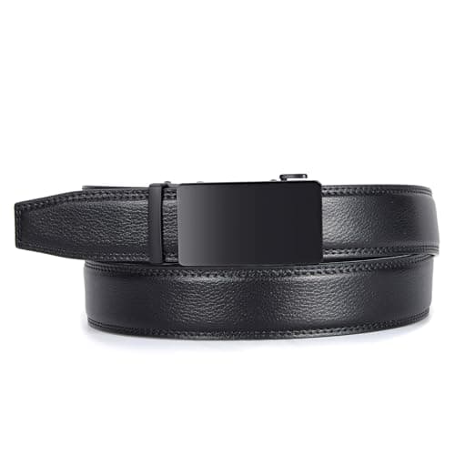 VATAN Men's Belt Leather Ratchet Belt for Men Dress Casual Every Day with Adjustable Buckle, Trim to Fit — view 3