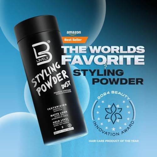 L3 Level 3 Sea Salt Texturizing Spray 100ml & Strong Hold Styling Powder 5G Bundle - Texturizing and Volumizing, Casual Hair Finish, Travel Size — view 5