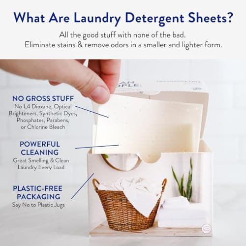 Clean People Laundry Detergent Sheets - Recyclable Packaging, Hypoallergenic, Stain Fighting - Ultra Concentrated, Laundry Soap - Fresh Scent, 96 Pack — view 4
