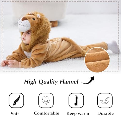 TONWHAR Kids' And Toddlers' Costumes Outfit Animal Onesie Cosplay Costume Baby Romper Jumpsuit — view 4