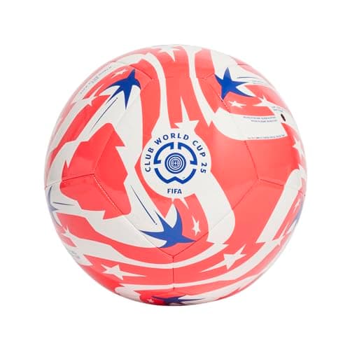 Adidas Unisex-Adult FIFA Club World Cup Club Soccer Ball,White/Lucid Red/Power Blue/Black,3 — view 4
