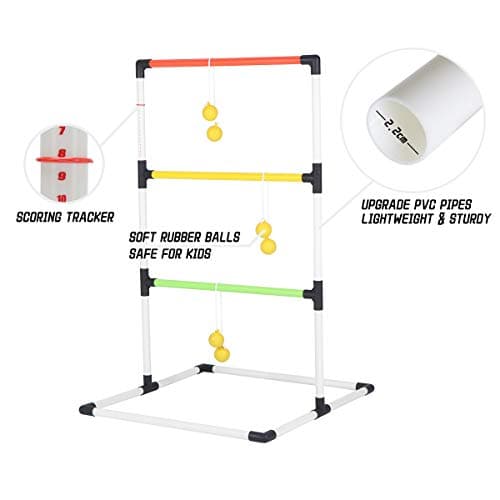 KH Ladder Ball Toss Game Set - Beach/Lawn/Yard/Camping Games for Families Adults Kids - Summer Outdoor Sports — view 4