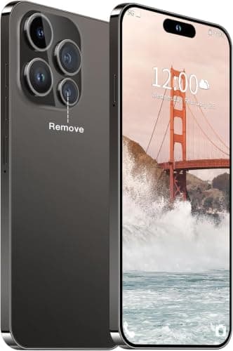 AOZVEIZ 15 PMAX Unlocked Phone,Smartphone Battery 6800mAh 6.8" HD Screen The Phone,Android 14.0 16+512GB with 128GB Memory Card Cell Phone, 5G/Face ID/Fingerprint Lock/GPS，Black