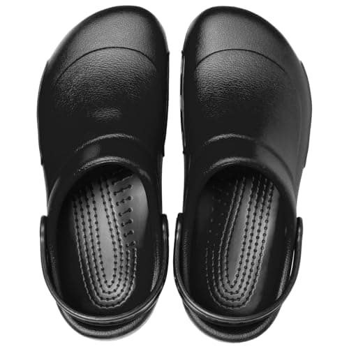 Crocs Unisex-Adult Bistro Work Clogs | Enclosed Toe | Slip Resistant | All Day Comfort, Black, 8 Women/6 Men — view 3