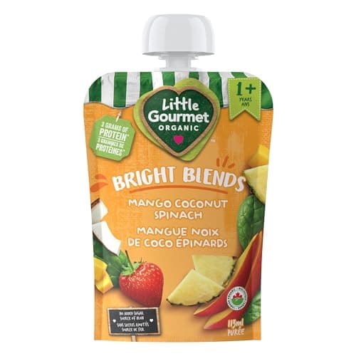 Little Gourmet Organic Toddler Snack Bright Blends Mango Coconut Spinach, 113ml (12 Pack) — view 3