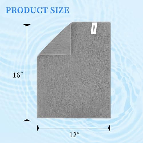 FIXSMITH Microfiber Cleaning Cloth - Pack of 8, Size: 12 x 16 in, Multi-Functional Cleaning Towels, Highly Absorbent Cleaning Rags, Lint-Free, Streak-Free Cleaning Cloths for Car Kitchen Home Office.