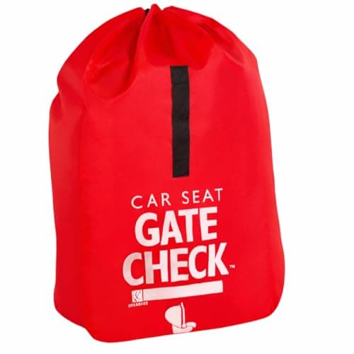 J.L. Childress Gate Check Travel Bag for Car Seats - Car Seat Travel Bag for Airplane, Fits All Baby & Infant Carriers, Airport Accessories for Gate Check, Flying Essentials, AirTag Compatible - Red — view 12