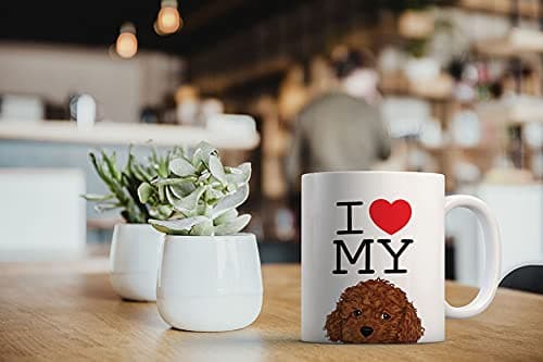 MUGBREW I Love My Brown Toy Poodle Ceramic Coffee Mug Tea Cup, 11 OZ — view 5