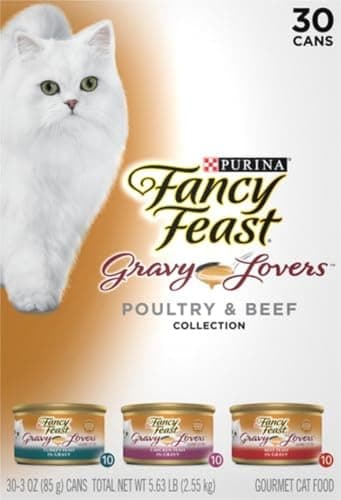 Purina Fancy Feast Gravy Lovers Poultry and Beef Grilled Gourmet Wet Cat Food Variety Pack - (Pack of 30) 3 oz. Cans — view 13