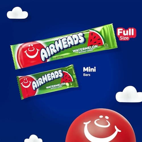 Airheads Candy, Assorted Fruit Flavors, Movie Theater Box, Individually Wrapped Full Size Bars, Non-Melting, 6 Bars per Box, 12 Theater Boxes — view 2
