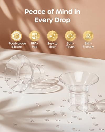 Nuliie 8PCS Silicone Flanges Insert Replacement Kit, Flange Sizing Kit 13mm for 24mm Flange/Shield Breast Pumps, Pumping Essential Kit for Moms — view 3