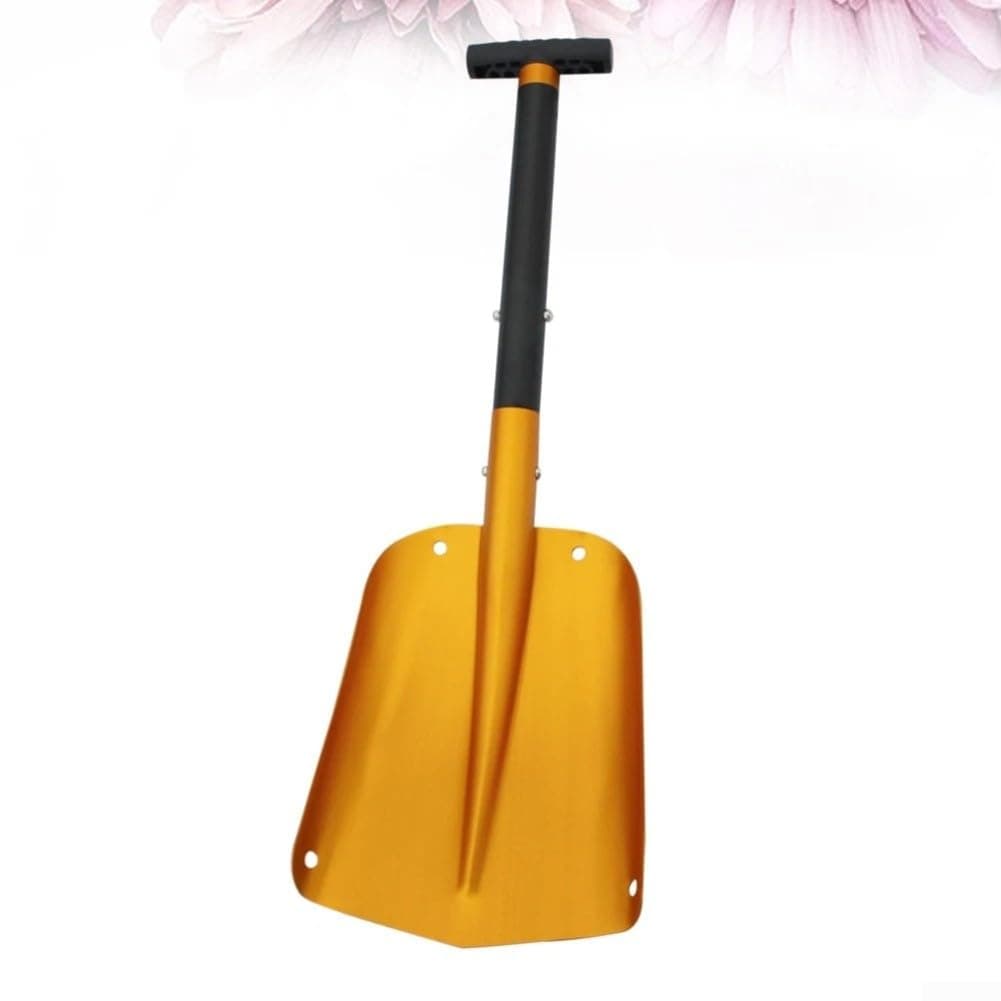 Pala de nieve plegable, raspador de hielo retráctil de aleación de aluminio y herramienta de jardín, portátil para coche, camión, camping, kit de supervivencia, mango extensible (63-82 cm — view 3