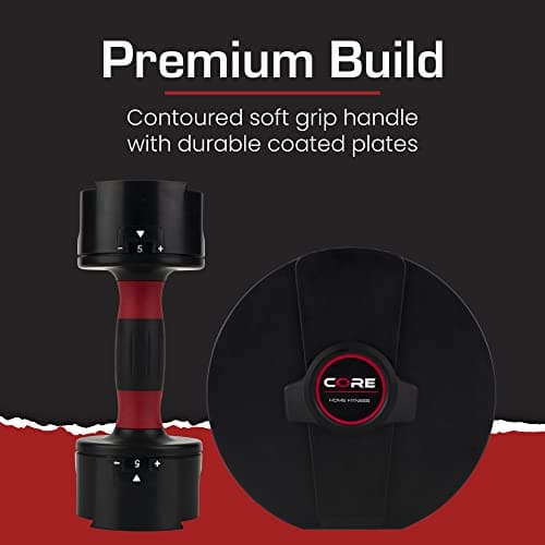 Core Fitness® Adjustable Dumbbell Weight Set By Affordable Dumbbells - Adjustable Weights - Space Saver - Weights - Dumbbells For Your Home - — view 6