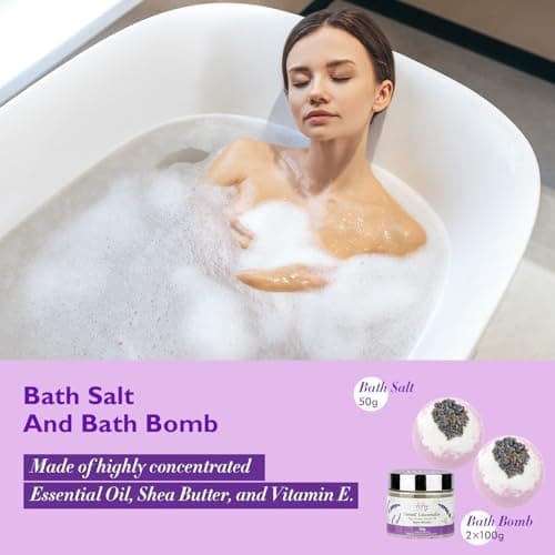 Gifts for Women, Birthday Gifts - 18-Piece Bath and Body Basket, Mothers Day Gift Basket for Mom, Lavender Spa Gift Basket for Women, Bath Collection, Spa Kit | Christmas Gift, Perfect Spa Present for Her Valentines Day — view 3