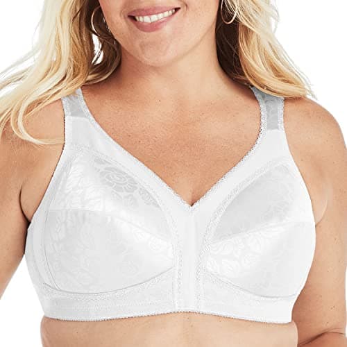 Playtex Women's 18 Hour Original Comfort Strap Wirefee Bra, White, 44DD