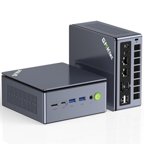 GMKtec Gaming PC Mini Computer, M7 Ultra Ryzen 7 PRO 6850U 32GB DDR5 RAM + 512GB Hard Drive PCle SSD Oculink Dual NIC LAN 2.5G Desktop, Dual USB4, HDMI 2.1, USB-C