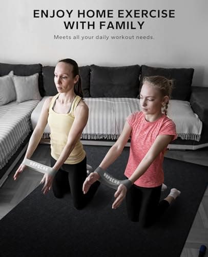 HAPBEAR Extra Large Exercise Mat - 6'x4'x8mm(1/3 inch), Shoes-Friendly, Non-Slip, Ultra Durable, Thick Workout Mats for Home Gym Flooring Cardio, Yoga Mats for Fitness, High-Density Exercise Mat — view 6