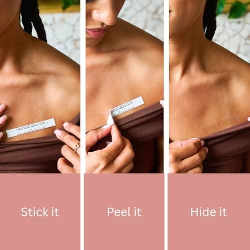 Fearless Tape - Double Sided for Clothing Body & Dresses (50 Strips) | Clear Fabric Tape for Clothes Skin | Adhesive Body Tape All Day Hold — view 5