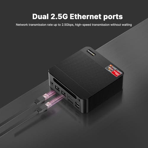 BOSGAME P4 Ultra Mini PC Gaming, Ryzen 7 7730U, 16GB RAM 1TB PCIe3.0 SSD — view 4