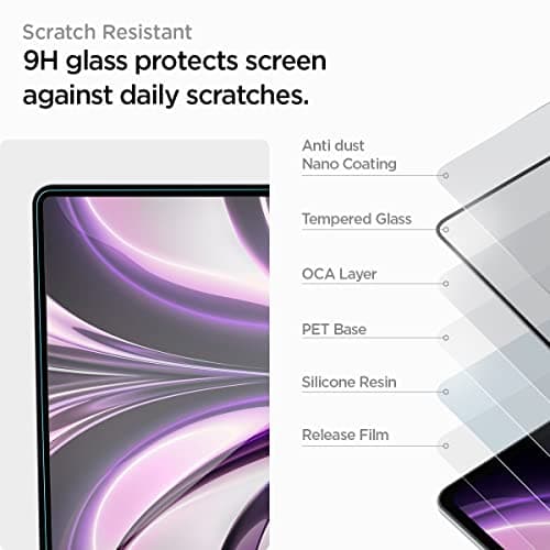 Spigen Tempered Glass Screen Protector [Glas.tR Slim] Designed for Macbook Air 13 inch M5 (2026) / M4 / M3 / M2 — view 3